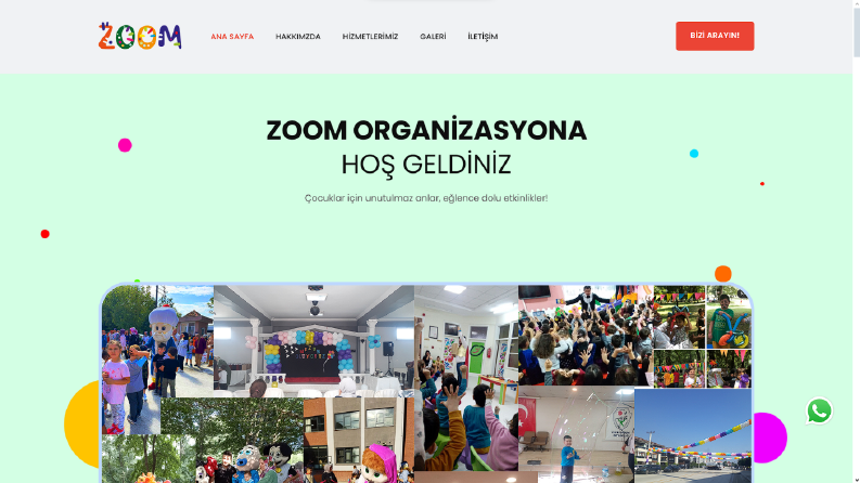 Zoom Organizasyon Website Tasarımı
