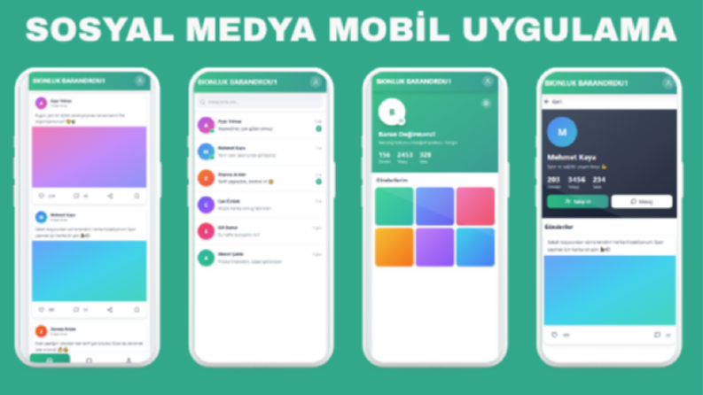Modren Sosyal Medya Mobil Uygulaması