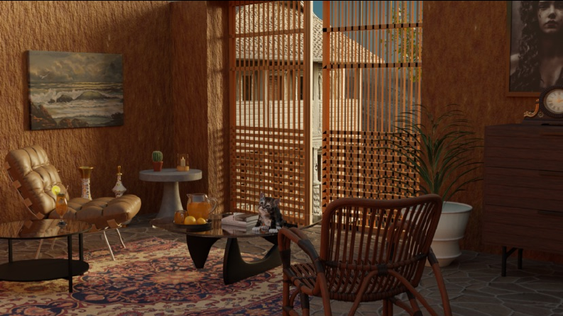 Blender 3D ile iç mekan tasarımı yapıyorum