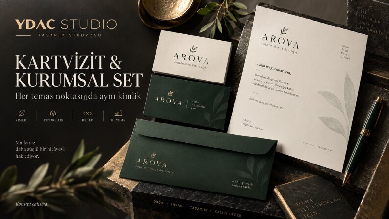 AROVA | Kartvizit ve Kurumsal Set Konsepti