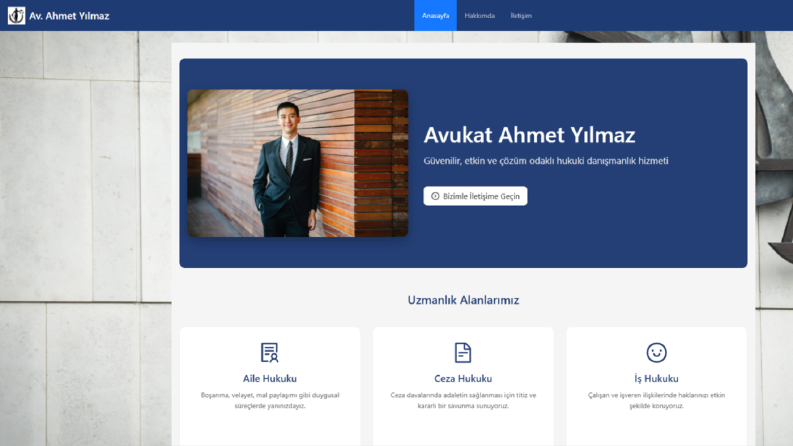 Avukat – Kurumsal Hukuk Sitesi Tasarımı