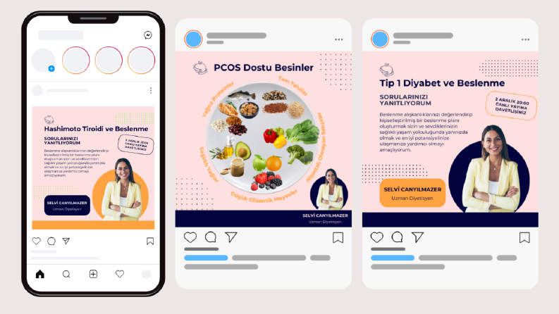 Diyetisyen - Instagram Post Tasarımları