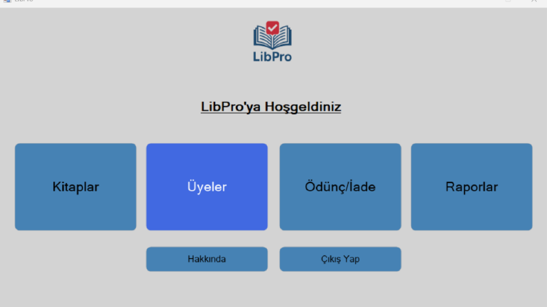 Kütüphane Yönetim Sistemi LibPro