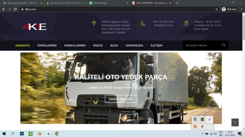4K1E Otomotiv Kurumsal Web Sitesi