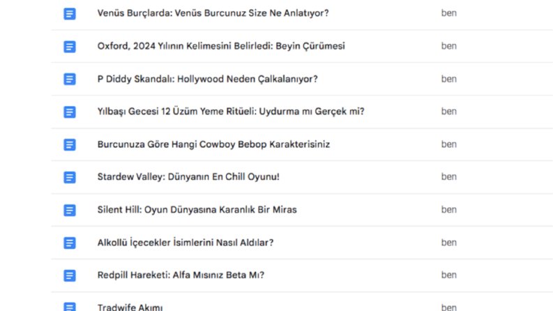 blog içeriklerim