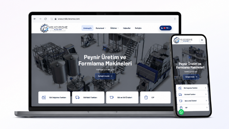 Makine Üreticisi İçin Kurumsal Web Sitesi