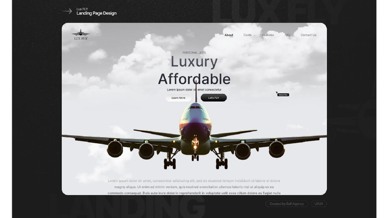 Lux Fly Landing Page