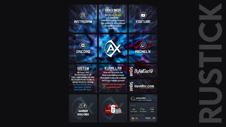 Apex - Twitch kanal tasarımı