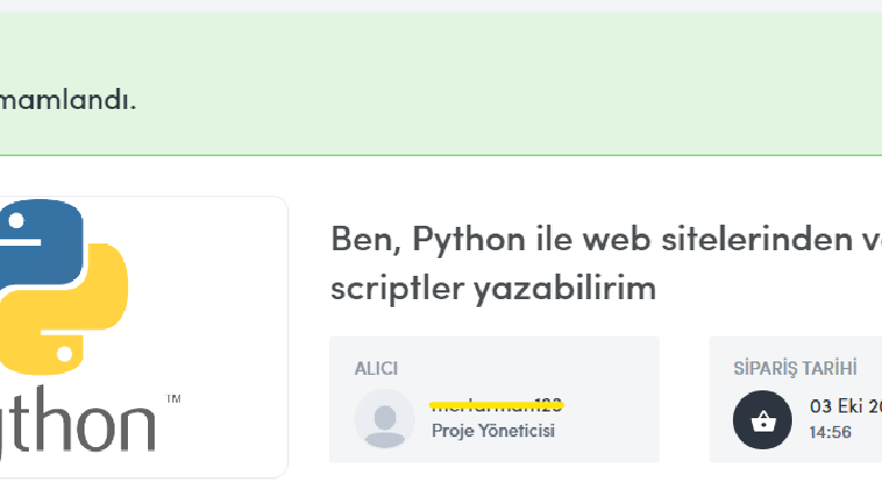 Python ile veri işleme ve veri okuma otomasyonu