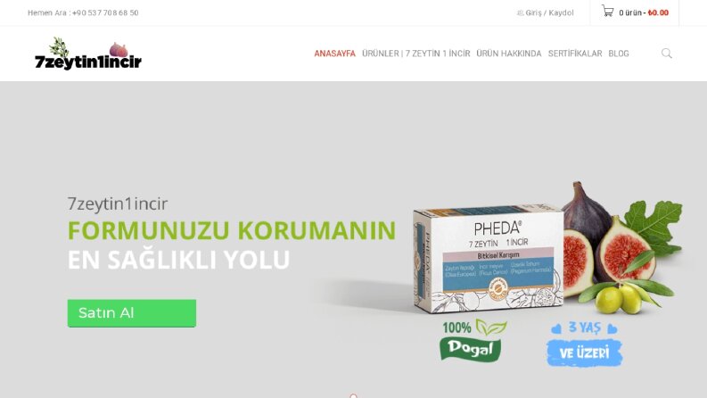 Gıda takviyesi tanıtım ve e-ticaret sitesi