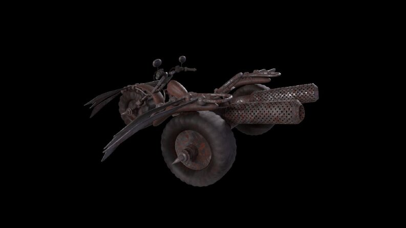 Motorcycle Game Ready 3D Model