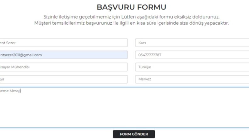 Mail Gönderme Scripti