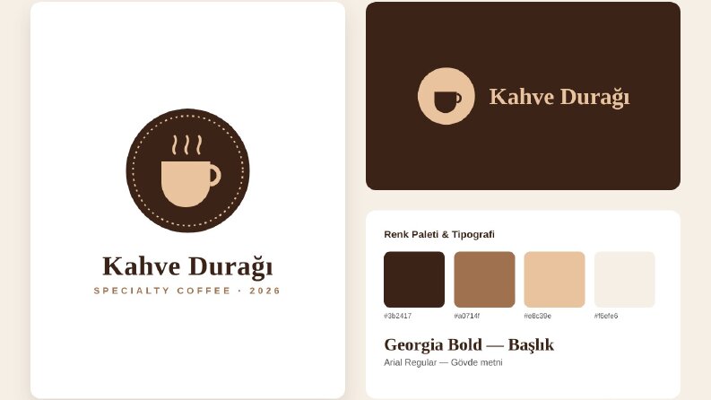 Kahve Durağı Kafe Logo Tasarımı (Demo)