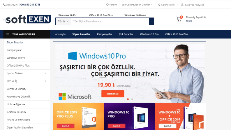 Softexen -  Windows 10 Pro Satın al - Office 2019 Pro Plus