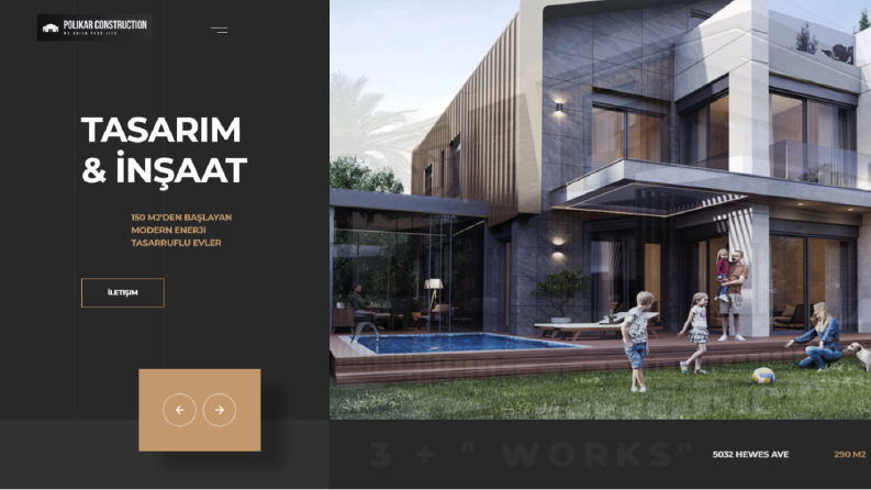 Mimar ve Müteahitler için Admin Panelli Web Sitesi