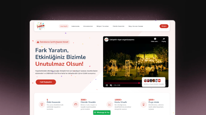 The Vine Organizasyon – Premium Etkinlik & Davet Sitesi
