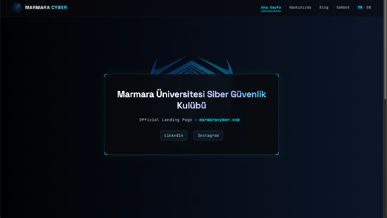 Marmara Siber Güvenlik Kulübü Websitesi
