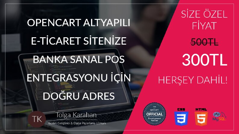 Opencart Banka Sanal POS Kurulumu