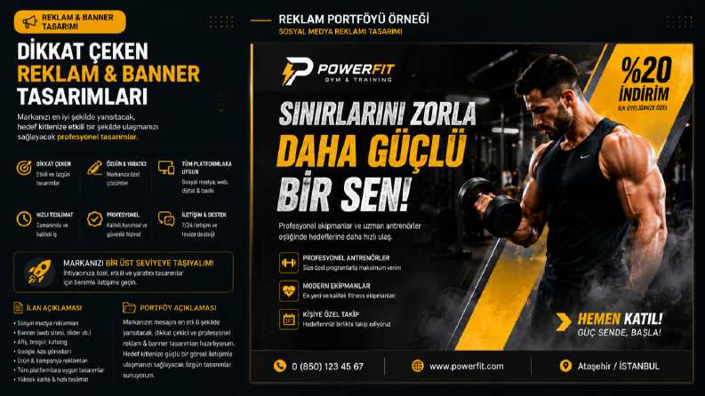 Marka Özel Reklam ve Banner Örnek Tasarımımız