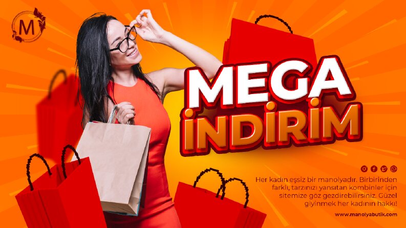 Manolya Kadın Giyim Banner Tasarımı