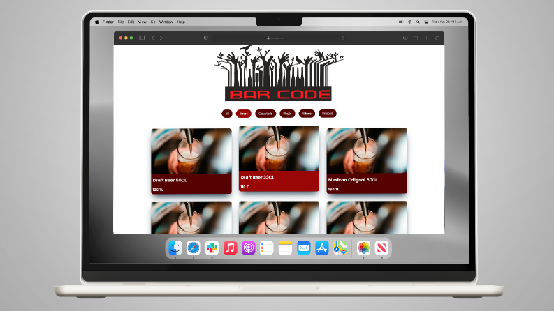 Barcode Responsive Qr Menu Website