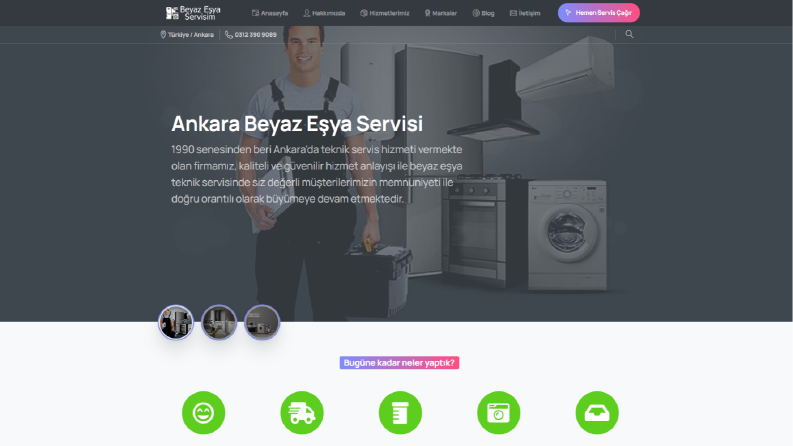 Beyaz Eşya Servisi - Web Tasarım