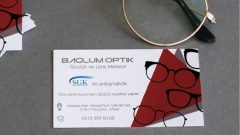 Optikci Kartvizit Tasarımı