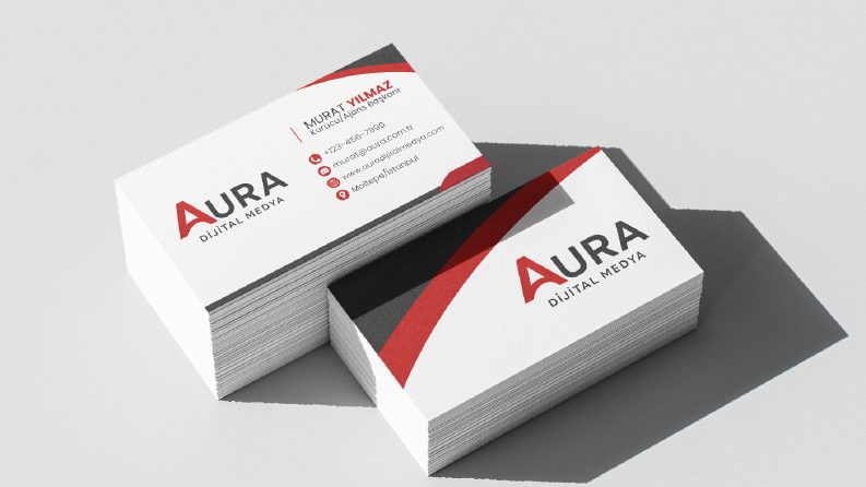 Aura Dijital Kartvizit Tasarımı