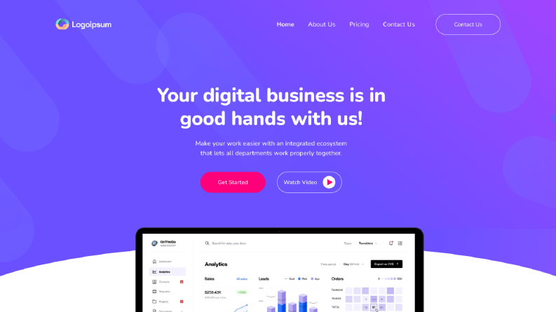 React.JS Landing Page 