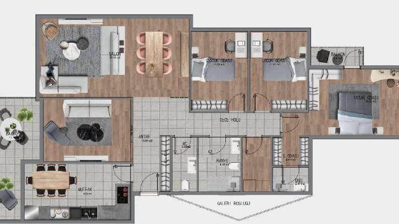 Autocad Projesi ve Kat Planı Boyaması 