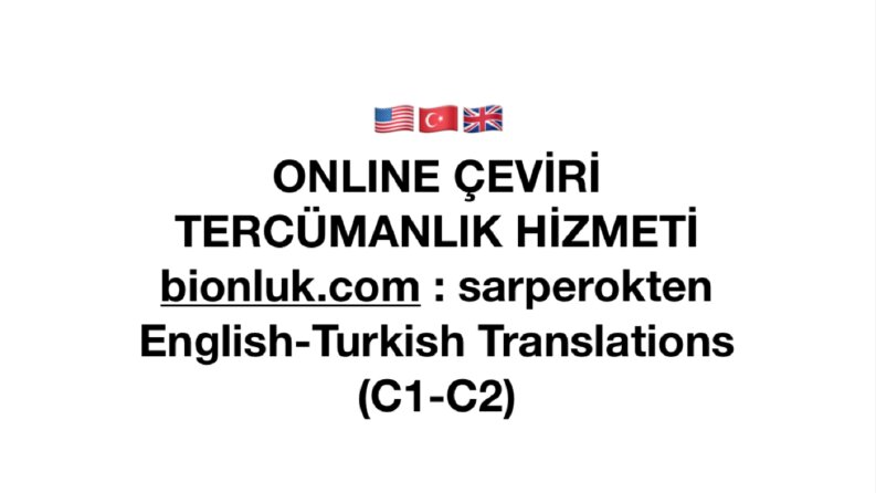 İngilizce-Türkçe Kaliteli Hızlı Çeviri