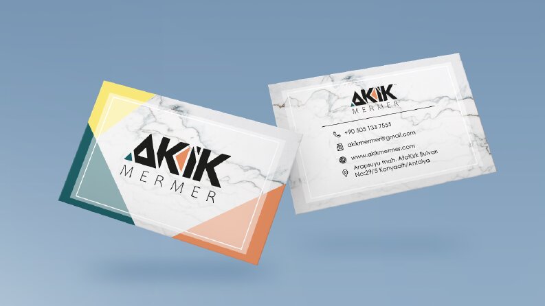 Akik Mermer Kartvizit Tasarımı