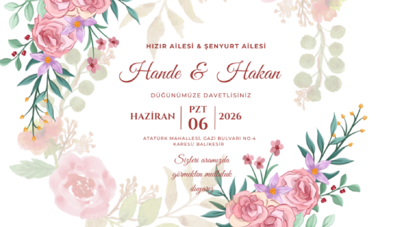 💍 Kişiye özel şık düğün davetiye tasarımları