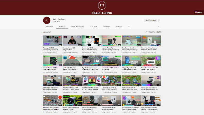 Field Techno - Youtube İncelem Videoları Kurguları