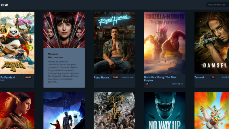 Modern Film Tanıtım Web Sitesi UI & Frontend Geliştirme