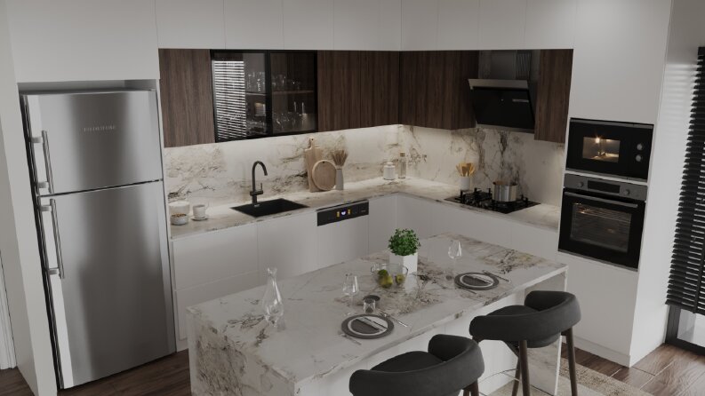Mutfak Tasarım & Render