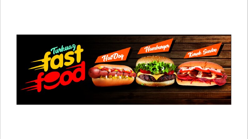 Turkuaz Fast Food Reklam Banner