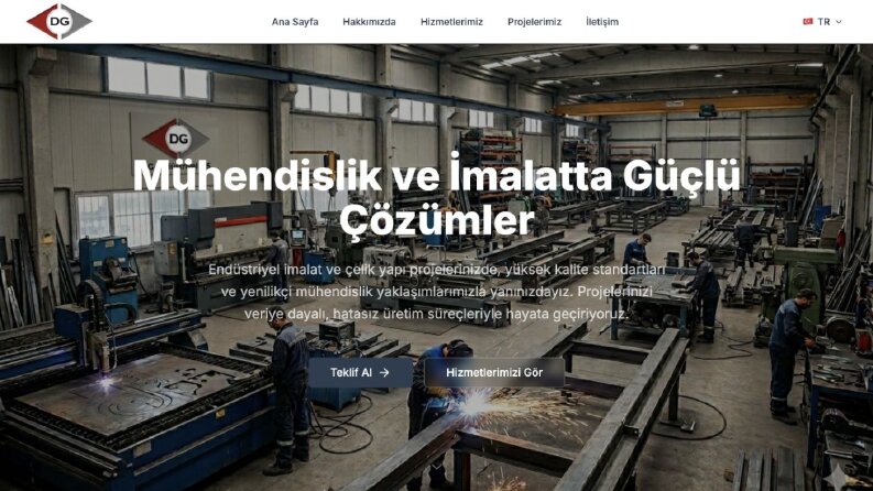 DG Endüstriyel - Kurumsal Web Sitesi