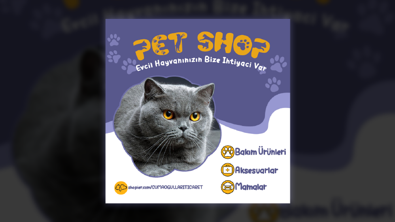 Pet Shop Instagram Reklam Tasarımı