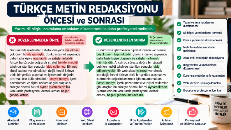 Türkçe Metin Redaksiyonu | Öncesi ve Sonrası