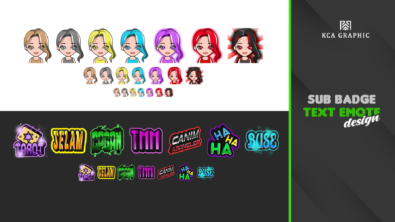 Abone rozetleri ve text emotes