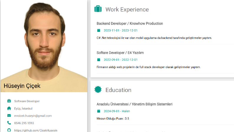 CV Project With Javascript