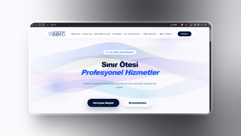 Visero – Kurumsal Web Sitesi & Dijital Başvuru Platformu