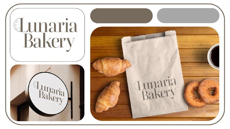 lunaria bakery logo tasarımı