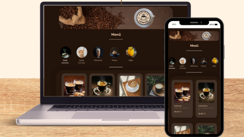 Kafe Menü Sayfası UI/UX Tasarımı