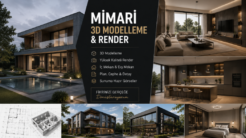 Mimari 3D Modelleme ve Render