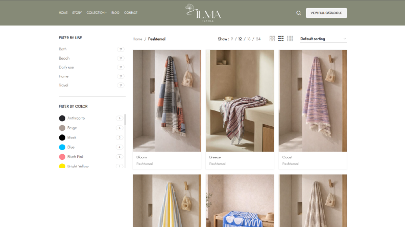 ILMA TEXTILE Web Sitesi
