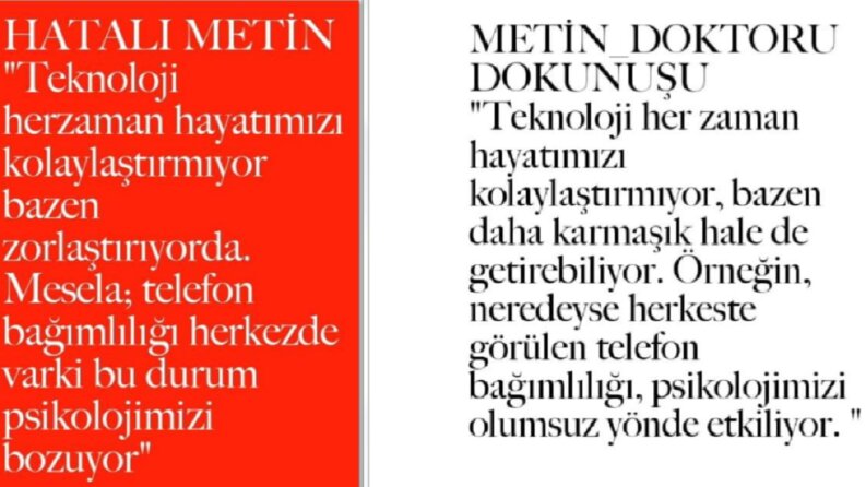Blog Yazısı Redaksiyonu