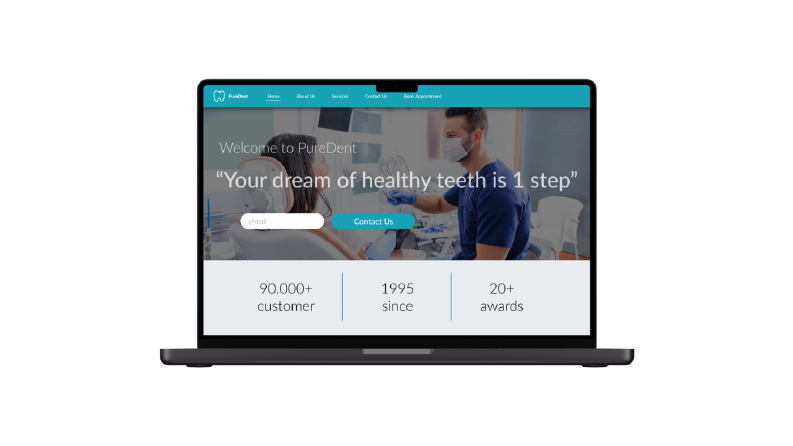 PureDent Website UI design