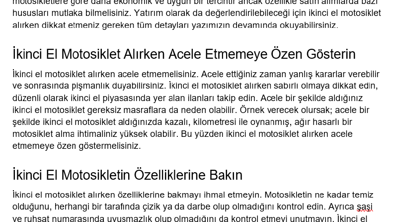İkinci el motosiklet alınırken dikkat edilmesi gerekenler